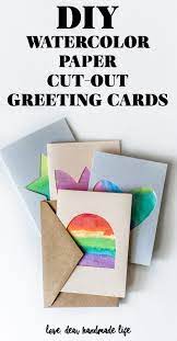 How do i make a greeting card that a teacher will appreciate? Watercolor Paper Cut Out Greeting Cards Dear Handmade Life