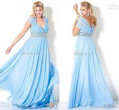 Wholesale Evening Gowns Buy Plus Size Chiffon A Line Light Sky Blue Mother Of The Bride Dresses Floo Evening Gown Dresses Prom Dresses Plus Size Prom Dresses