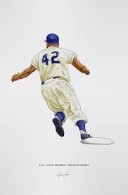 7kb, jackie robinson coloring page picture with tags: Jackie Robinson 42 Brooklyn Dodgers In 2021 Baseball Painting Baseball Art Jackie Robinson