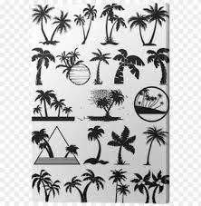 If you don't have a palm tree design in mind, ask your tattoo artist to show you any number of designs. Alm And Coconut Trees Vector Silhouette Canvas Print Small Palm Tree Tattoo Drawi Png Image With Transparent Background Toppng
