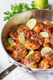 Easy Spicy Honey Lime Chicken Thigh Recipe Recipe Lime Chicken Thighs Recipe Honey Lime Chicken Chicken Thigh Recipes
