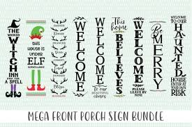 You could hang it on your front door to really get your family and any guests during the season in the spooky halloween mood. Front Porch Sign Svg Bundle Etsy Porch Signs Front Porch Signs Porch Welcome Sign