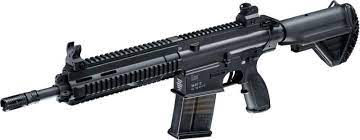 The heckler & koch hk417 is essentially an enlarged version of the hk416 assault rifle, chambered for a standard nato 7.62x51 mm ammunition. Heckler Koch Hk417 D