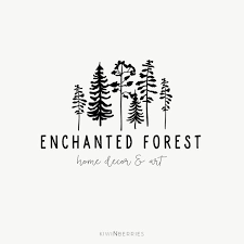 Forest Logo Black Logo Design Simple Logo Business Logo Etsy Tree Logo Design Tree Logos Simple Logo Design