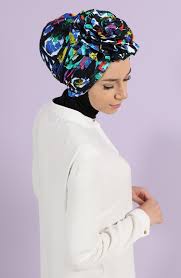 Gullu Desenli Penye Bone B0021 D 02 Siyah Saks Sefamerve