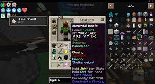 Atm3 These Boots Drain My Hunger Can Someone Tell Me Why Demonic Core Steeleaf Plates Prismarine Trim Shulkerweight Max Speed Parasitic Feedthebeast