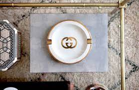 Jonathan Adler Coffee Table Beni Ourain Rug Moroccan Inlaid Box Vintage Gucci Ashtray Silver Snakeskin Box Glitter Guide Pretty Decor Oriental Interior