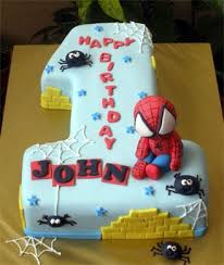 1st Birthday Cake For 1 Year Old Boy Baby Spidey No 1 Cake Spiderman Cake 1st Birthday Cakes Boy Birthday Cake