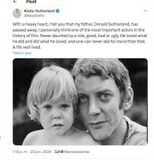 Muere a los 88 años Donald Sutherland, actor icónico del Hollywood moderno  en clásicos como 'Doce del patíbulo' o 'La invasión de los ultracuerpos'