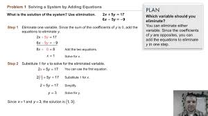 Do 8 got 6 1 f 3 b 5 e 2 d 4 c 6 a 7 a then i went into town to. Algebra 1 6 3 Complete Lesson Solving Systems Using Elimination Matthew Richardson Library Formative