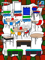 Classroom Furniture Clipart Bundle Teachers Notebook Classroom Furniture Clip Art Pocket Chart Stand