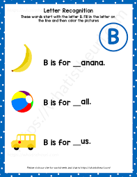 Letter recognition is also the ability to identify letter names, recognize what a letter looks like, letter sounds, and how notes come together to make . Alphabet Recognition Worksheet Letter B Thumbnail Your Home Teacher