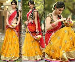 Pattern Half Saree Designs Half Saree Lehenga Saree Designs Anirudh is seen here with his pretty fiancee. half saree lehenga