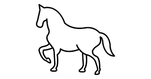 Walking Horse Outline With One Frontal Paw Lifted Free Vector Icons Designed By Freepik Horse Outline Vector Icon Design Walking Horse