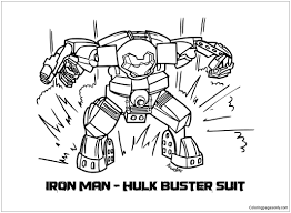 Download and print these iron man lego coloring pages for free. Lego Iron Man Hulkbuster Coloring Pages Toys And Dolls Coloring Pages Free Printable Coloring Pages Online