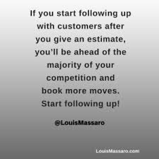 Why Your Sales Team Is Not Following Up Louis Massaro Moving Business Mentor