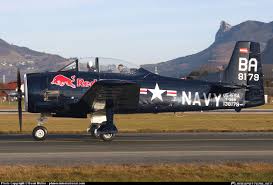 Thumbnail image by alex prins. Oe Esa Red Bull The Flying Bulls North American T 28b Trojan North American Photo Bull