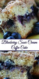 Bisquick Blueberry Coffee Cake Sour Cream Blueberry Sour Cream Coffee Cake Is Moist Loaded With Bursting Blueberries And A Crumb Topping Blueberry Blu In 2020 Sour Cream Recipes Coffee Cake Sour Cream Cake