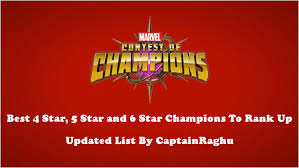 Mcoc Best 4 Star 5 Star 6 Star Champions To Rank Up Guide