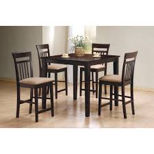 The cost of these dining sets varies depending upon the materials used and the overall. Brown 5 Piece Dining Table Set High Pub Table Set With 4 Bar Stools Dining Sets Furniture
