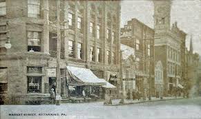 1907 View Of Market Street Kittanning Pa Old Street Market Street Views