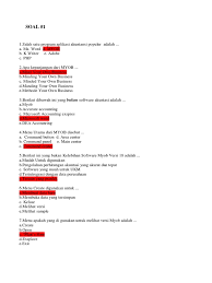 File ini dibuat (hanya sekali) yaitu pada saat perusahaan melakukan konversi dari sistem manual ke komputer akuntansi dengan menggunakan myob. Soal Myob 1 Sfile