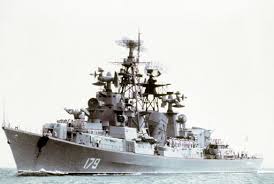 A port bow view of a Soviet Kashin class guided missile destroyer underway - PICRYL - Public Domain Media Search Engine Public Domain Search