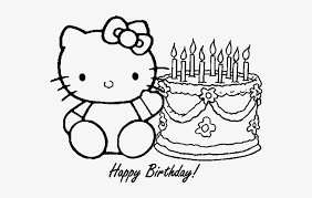 Hello kitty free coloring page. Happy Birthday Coloring Pages Coloringpages On Printable Hello Kitty Cartoon Drawing 720x452 Png Download Pngkit