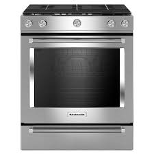 Maybe you would like to learn more about one of these? Kitchenaid 5 8 Cu Ft Slide In Gas Range With Self Cleaning Convection Oven In Stainless The Home Depot Canada