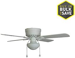Harbor Breeze Armitage 42 In White Flush Mount Indoor Ceiling Fan With Light Kit 4 Blade Amazon Com