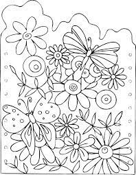 Immagini Di Disegni Fiori E Farfalle Da Colorare Drawings My Flower Stamp