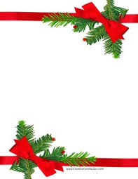 Border With Red Ribbons For Xmas Free Christmas Borders Christmas Border Christmas Boarders