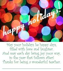 Happy Holidays Teacher Holiday Teacher Appreciation Holiday Poems Teacher Appreciation Poems