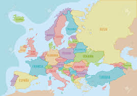 Click on the location spain eu europe to view it full screen. Political Map Of Europe With Colors And Borders For Each Country Royalty Free Cliparts Vectors And Stock Illustration Image 103178577