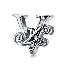 Find & download free graphic resources for v letter. Sterling Silber Alphabet Charm Buchstabe V Mit Transparenten Zirkon