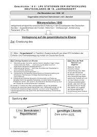 Revolution 1848 Spaltung Von Liberalen Und Demokraten Unterrichtsmaterial Im Fach Geschichte In 2020 Revolution Revolution 1848 Geschichte