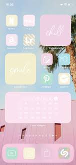 1800 Ios 14 App Icons Los Angeles Pink Teal Yellow Blue App Covers Custom Home Screen Iphone Homescreen Iphone App Icon Homescreen