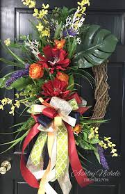Torch Ginger Tropical Floral Wreath Tropical Floral Wreath Tropical Wreath Floral Door Wreaths
