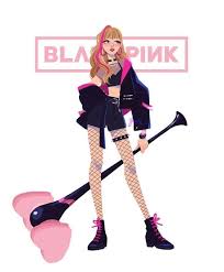 Blackpink Light Stick Lisa In 2020 Black Pink Kpop Pink Drawing Blackpink