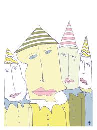 Gnomes Original Art Print Abstract Art Print Crazy Art Etsy Funny Art Prints Colorful Art Art Prints