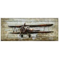 Check spelling or type a new query. Empire Art Direct Model Airplane Hand Painted 3d Metal Wall Art On Slatted Solid Wood 24 X 60 X 2 6 Ready To Hang Walmart Com Walmart Com