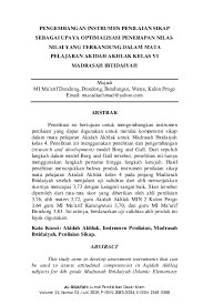 Disiplin, rasa hormat dan perhatian, tekun, dan tanggung jawab. Pdf Pengembangan Instrumen Penilaian Sikap Sebagai Upaya Optimalisasi Penerapan Nilai Nilai Yang Terkandung Dalam Mata Pelajaran Akidah Akhlak Kelas Vi Madrasah Ibtidaiyah Al Bidayah Jurnal Pendidikan Dasar Islam Academia Edu