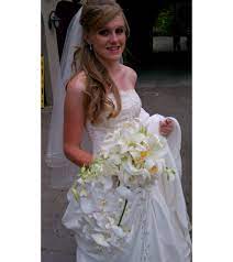 All orders for classic white orchid wedding bouquet must be made at least one week in advance White Orchid Bridal Bouquet Lewiston Id Florist