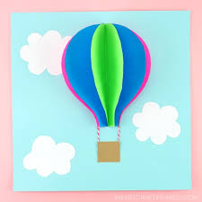 Hot air balloons are perfect for images. Paper Hot Air Balloon Easy Colorful Summer Kids Craft I Heart Crafty Things