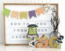 Easy Diy Frankenstein And Boo Word Wood Craft Kit Perfect For Your Halloween Decorating Polka Dot Diy Paper Crafts Halloween Wood Crafts