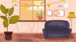 Living Room Single Sofa Indoor Background Background Room Living Room Background Simple Living Room Decor