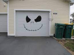 Halloween My Garage Door Jack The Pumpkin King Made Out Of Electrical Tape Halloween Garage Door Halloween Door Decorations Halloween Garage