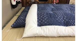 Futon sofa bed mattresses made from natural fibers, factory direct. Sashiko Blue In 2021 Futon Sets Mattress Sets Guest Bed