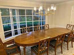 Without equal among colonial cities for its wealth and sophistication. Baker Dining Room Set With 4 Leg Table 8 Baker Chairs And Side Board Buffet Ebay