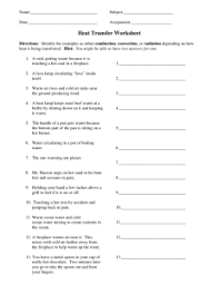 The students use their knowledge of convection, conduction, and radiation to answer the questions about how penguins. Worksheet Methods Of Heat Transfer